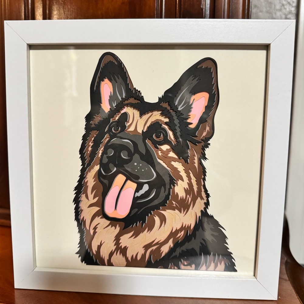 3D Dog Shadowbox